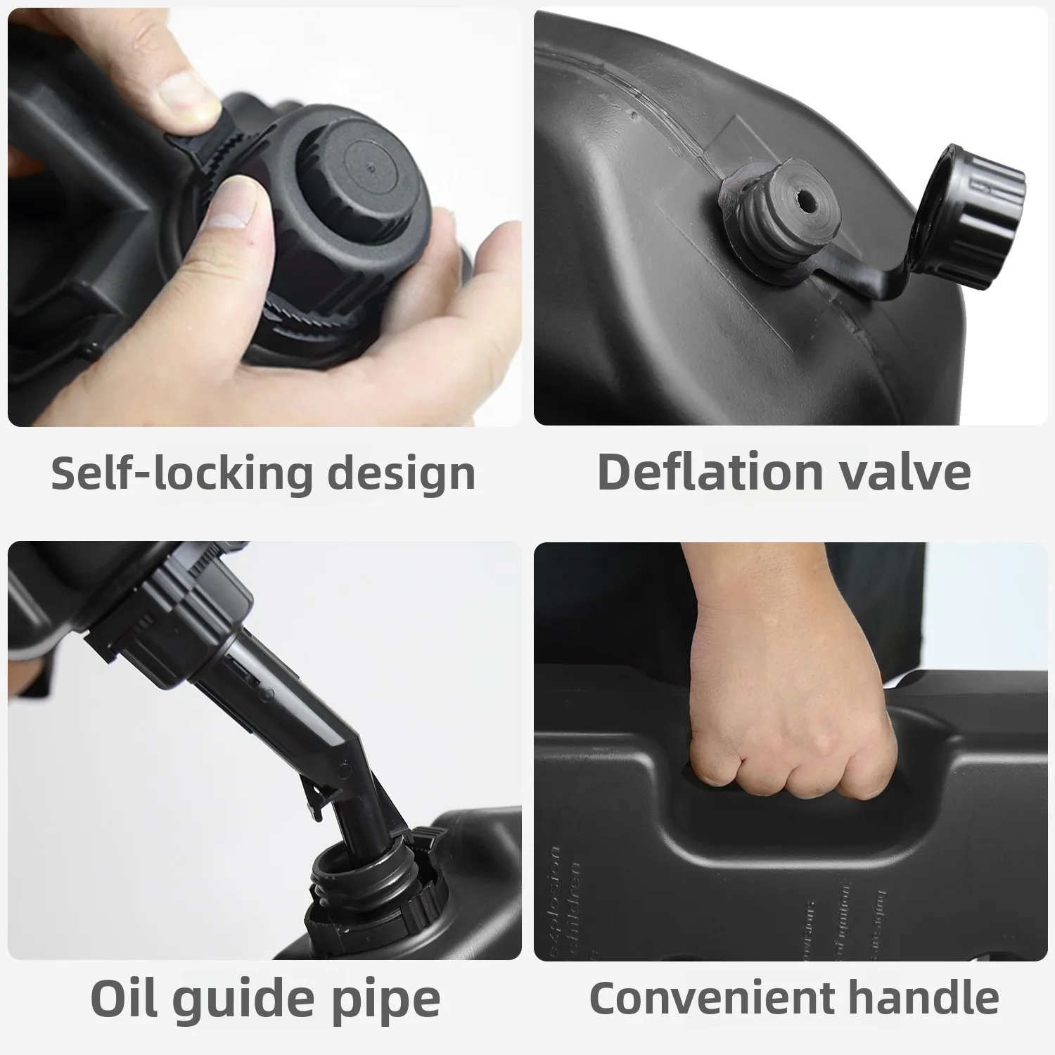 Portable 30L Black Oil Drum Fuel Tank