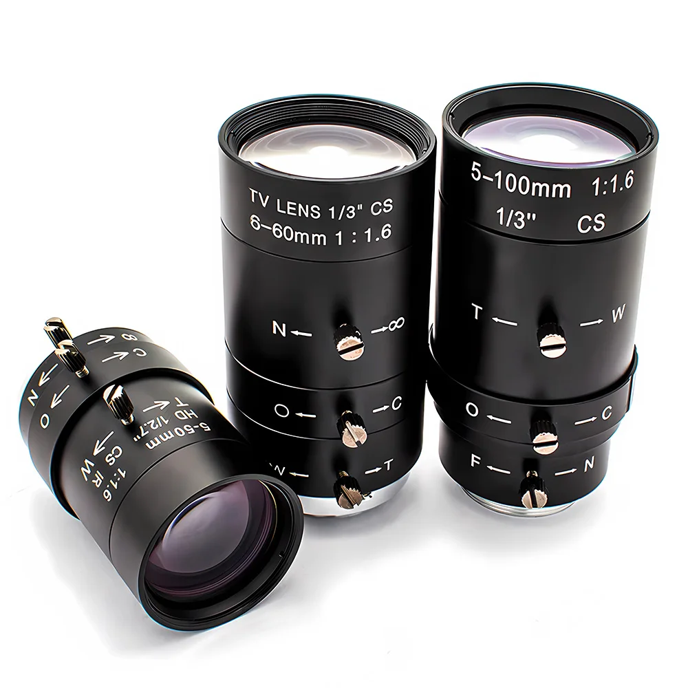 3Megapixel CS Mount 5-50mm/6-60mm/5-100mm Manual Zoom Focus HD Industrial Varifo