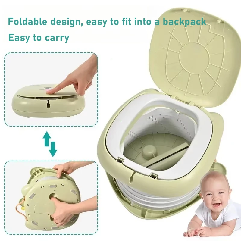 Portable Kid Boy Girl WC Toilet Seat Pot Kids Folding Toilet Baby Travel Toilet Children's Potty Car Sealed Anti-odor Urinal