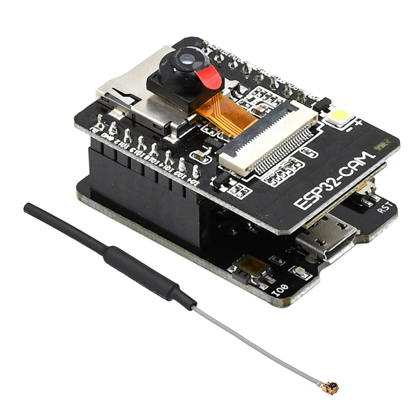 

HTHL-4X Wifi Bluetooth Board ESP32-CAM-MB Micro-USB To Serial Port CH340G With OV2640 Camera Module Mode ,With 2.4G Antenna