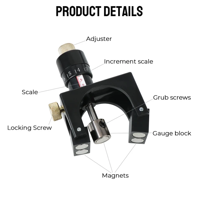 Calibro Regolazione Coltello Pialla Magnetico - 2 Pezzi - Per Lavorazione Legno - Foto 3