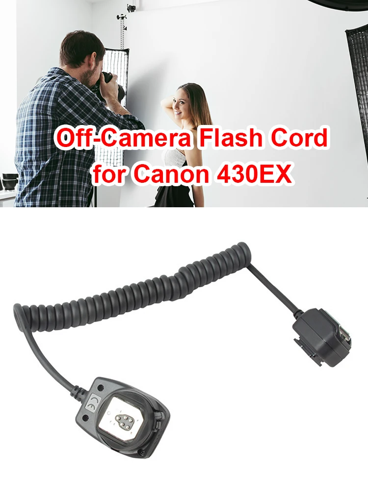 Off-Camera Flash Sync Extension Cord flash trigger for Canon 580EX