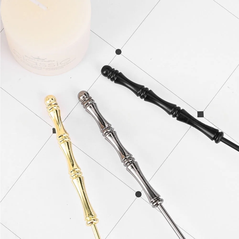 Stainless Steel Candle Care Tools Bell Cover Bamboo Handle Design Candle Wick Snuffer Accessories