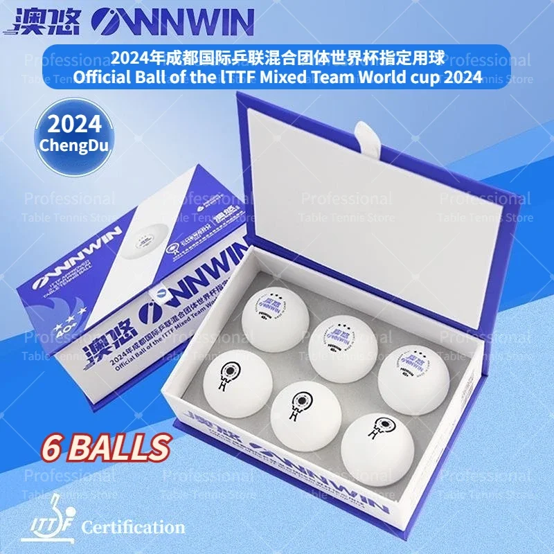Description Picture 2 of itemOriginal Table Tennis Balls 2024 Official Balls of The ITTF Mixed Team World Cup V40+ Ping Pong Balls 3 Star Competition Balls