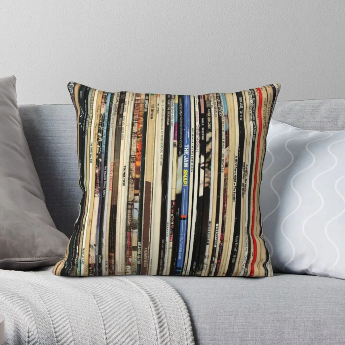 

Best Classic Rock Vinyl Records Square Pillowcase Polyester Linen Velvet Creative Zip Decorative Pillow Case Sofa Cushion Cover