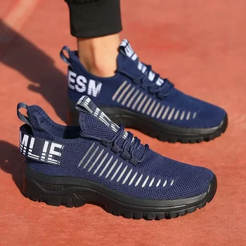 أحذية Tenis Masculino صيفية قابلة للتنفس بتصميم عالي الجودة أحذية رياضية شبكية خفيفة الوزن للتمرين في الهواء الطلق أحذية مسطحة كاجوال للرجال 4