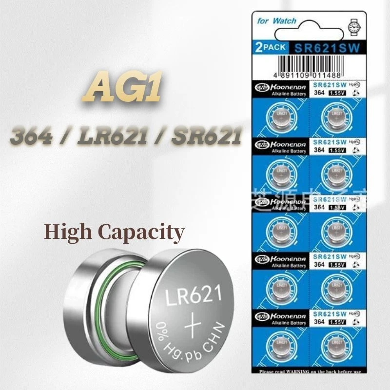 20-PCS-1-55V-AG1-364-LR621-SR621SW-Button-Batteries-For-Watch-Toys ...
