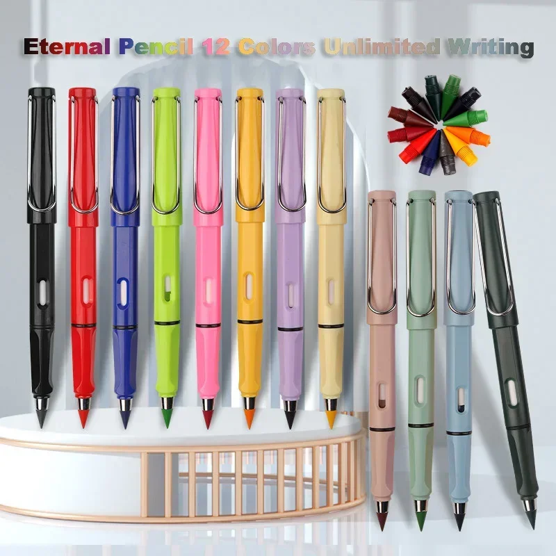 

Multicolour Infinity Pencil No Ink Eternal Pencils For Kids Art Sketch Color Drawing Pen Tools Gift School Supplies Stationery