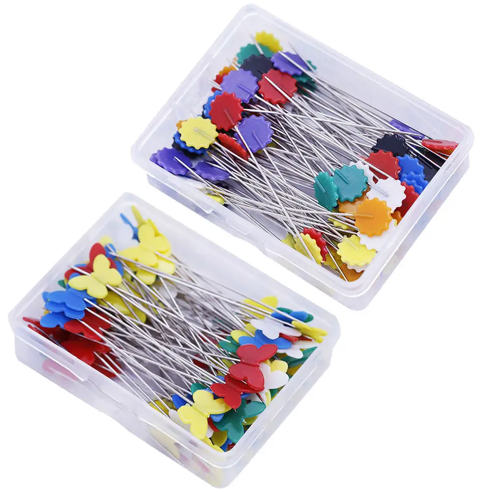 100Pcs 내구성 꽃 머리 핀 매화 디자인 DIY 고정 위치 바느질 공예 사무용 문구 액세서리