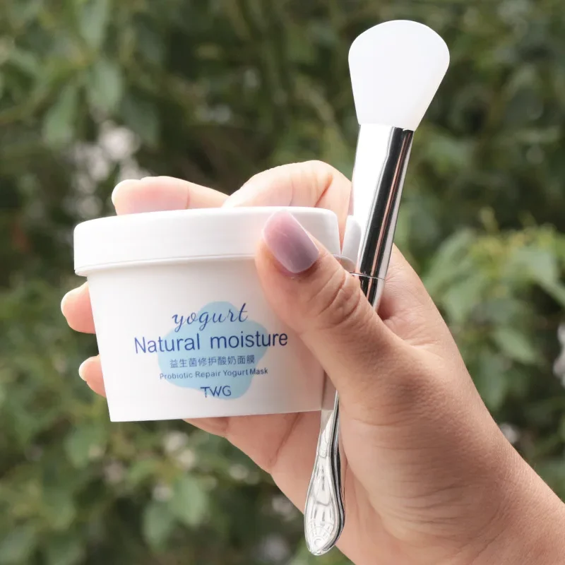 

Silicone Double Head Mask Brush with Scoop Dual Application Mask Brush Film Stick Portable DIY Beauty Tools