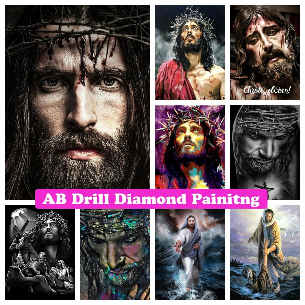 JesusChristChristian5DDIYABDrillsDiamondPaintingEmbroidery