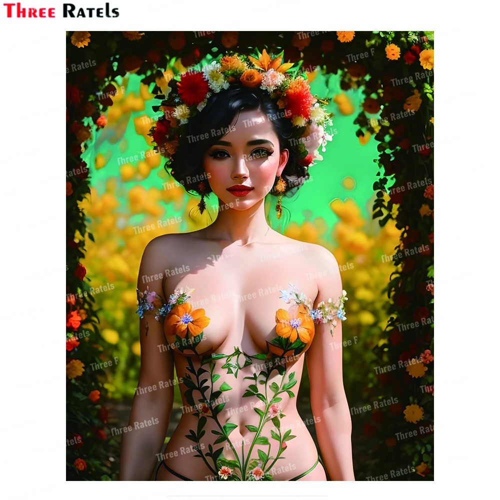 

Наклейки и Переводные картинки Three Ratels WF276 для девушек для гостиной, спальни, туалета, Настенный декор, водонепроницаемый материал