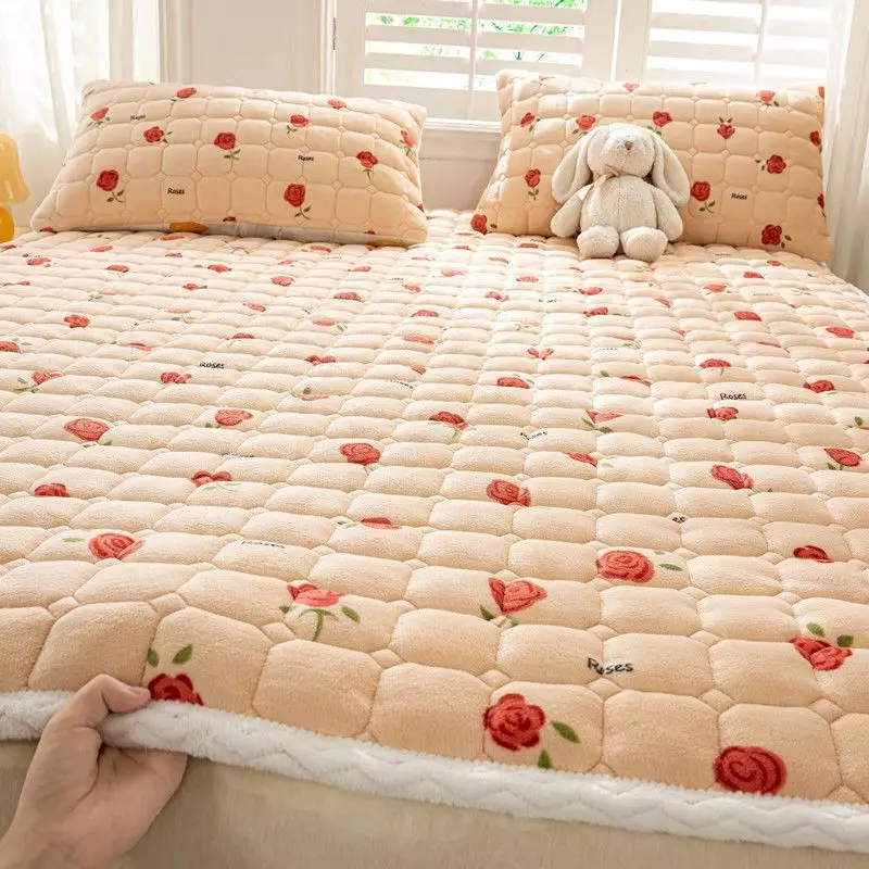 

Winter Thickened Bed Mattress Dormitory Student Milk Velvet Mattress Soft Cushion Household Single Mattress Quilt Blanket Mat