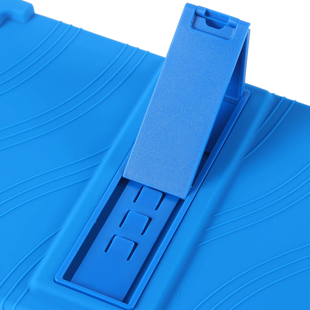 Durable Shockproof Silicone Tablet Cover with Adjustable Stand and Kids Safe Design