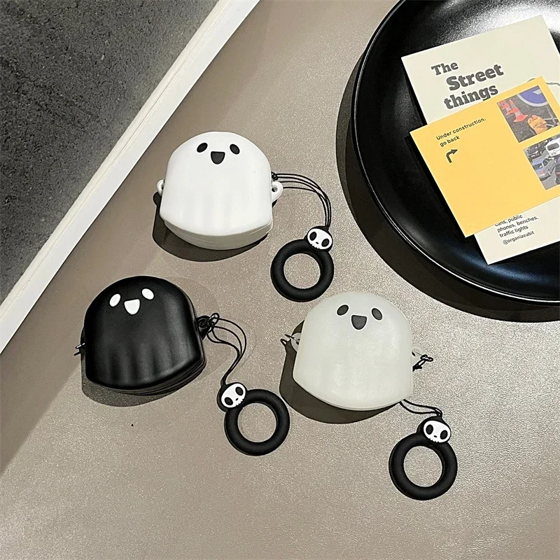 1Pc Ghost Nightmare Case Per Samsung Galaxy Buds 2 Pro/Buds Live/Buds Pro/Buds 2 Custodia Per Auricolari In Silicone Simpatico Cartone Animato Con Gan