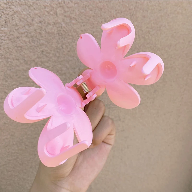 hair clip ins Korea Flower Shape Hair Claw Clip for Women Girls Barrette Crab Hair Claws Ponytail Hairpins Bath Barrette Headwear Accessories head scarf bandana