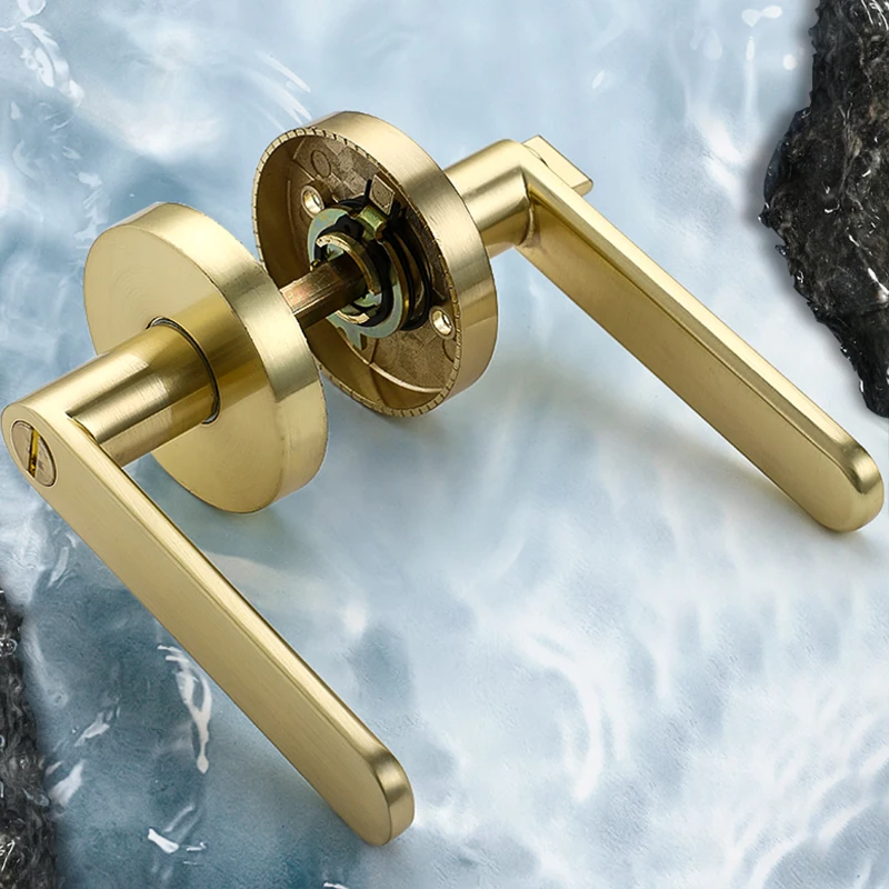 Door Handle Door Lock High-Grade Zinc Alloy Replacement Spherical Lock Bedroom Bathroom Three-Bar Hardware door lock mini padlock locker lock