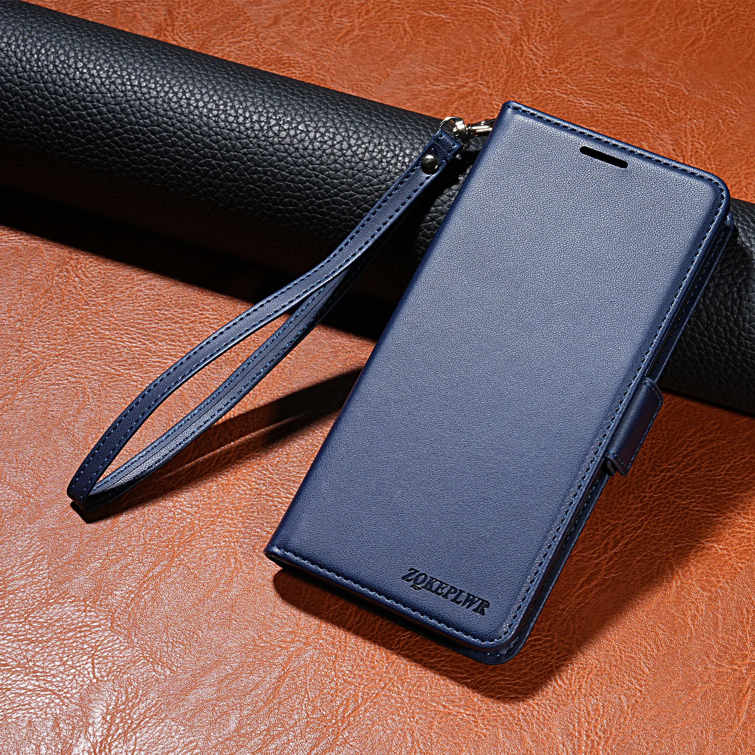 Magnetic Flip Leather Wallet Case with Card Slot & Kickstand - Shockproof Cover
