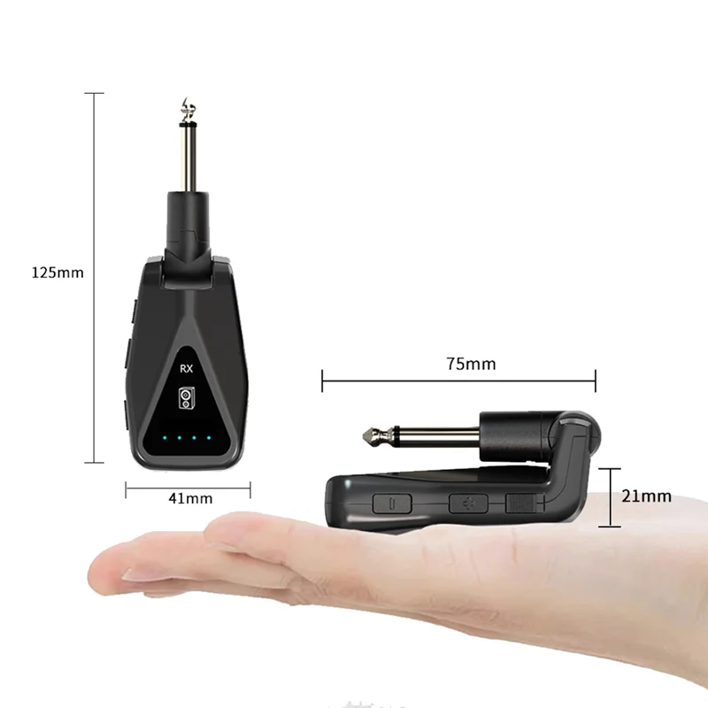 Hot Sale UHF Guitar Microphone System Wireless Guitar Transmitter Receiver For Electric Plug And Play For Studio