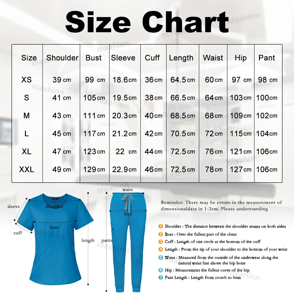 Medical Uniform Short Sleeved Top + pants Suit for Pediatric Nursing Doctors medical uniform