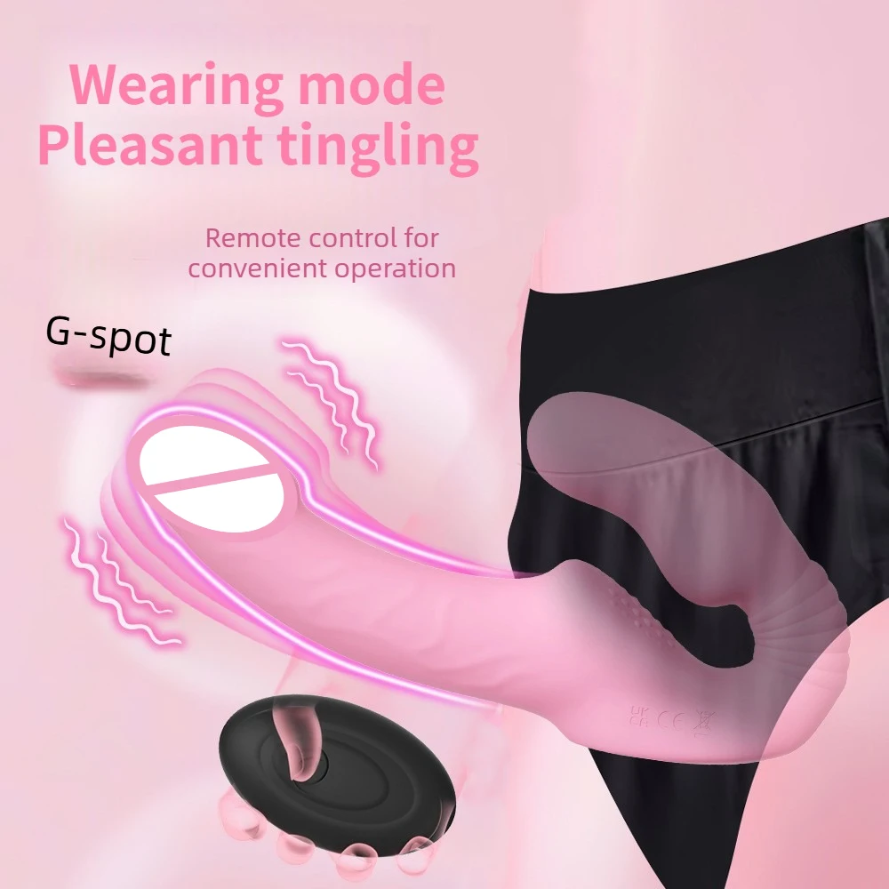Strapless strap-on dildo vibrator met afstandsbediening dames_voghion.com
