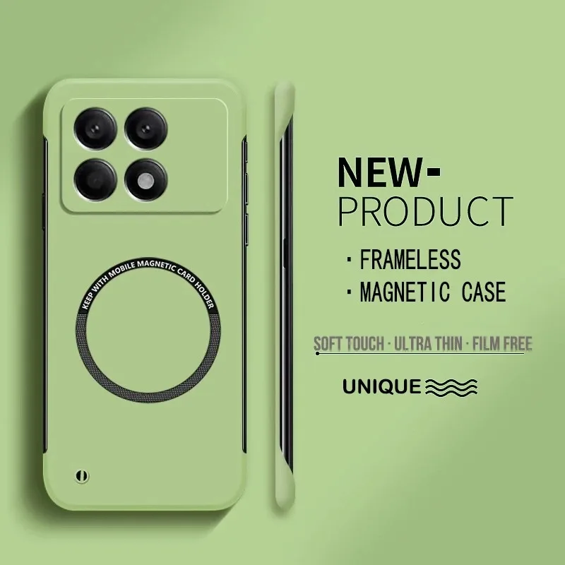 Sleek Matte Magnetic Frameless Phone Case - Ultra Thin Hard PC Solid Cover
