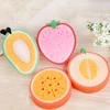 Cute Fruit Shaped Body Cleaning Sponge Cartoon Body Scrubber Bathroom Supplies Shower Brush Bath Tools for Kids Adult random 1pc 5