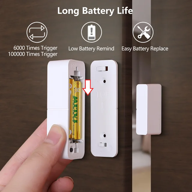 Tuya WiFi Zigbee Door Sensor Contact Sensor Open Closed Detector Smart Home Alarm Security Protection Work with Aleax Smart Life 5