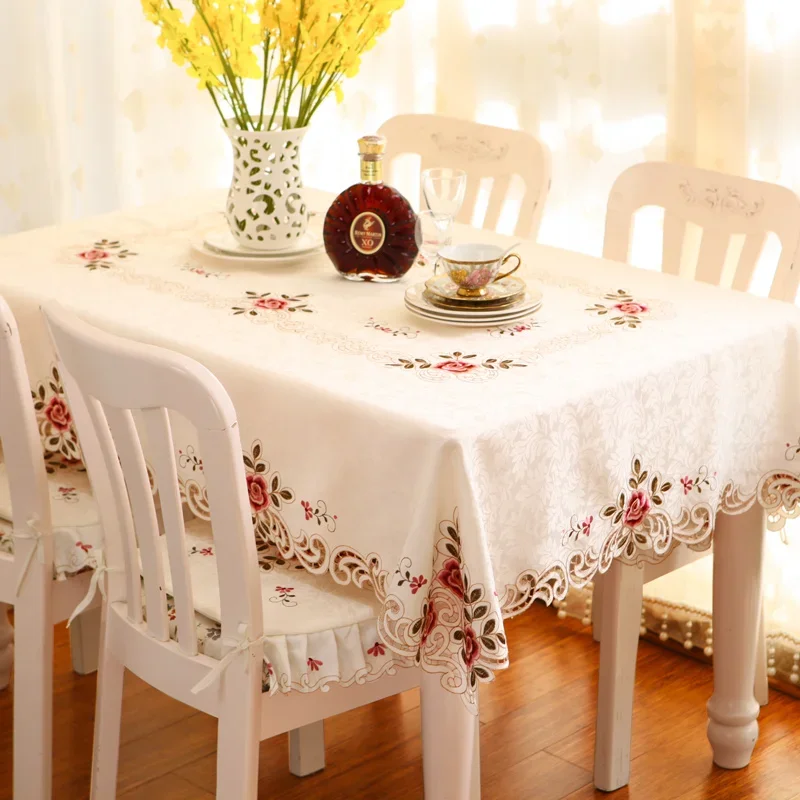 Tablecloth Flower Peony Chair Cover Wedding Decoration Dust Cover For Table Europe Garden
