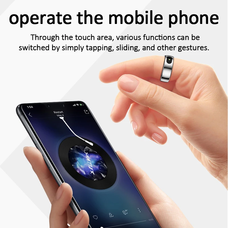 R08 Smart Ring with Charging Control Function Men Women Health Sleep Heart Rate Monitoring IP68 5ATM Waterproof Multi-sport Mode - 5