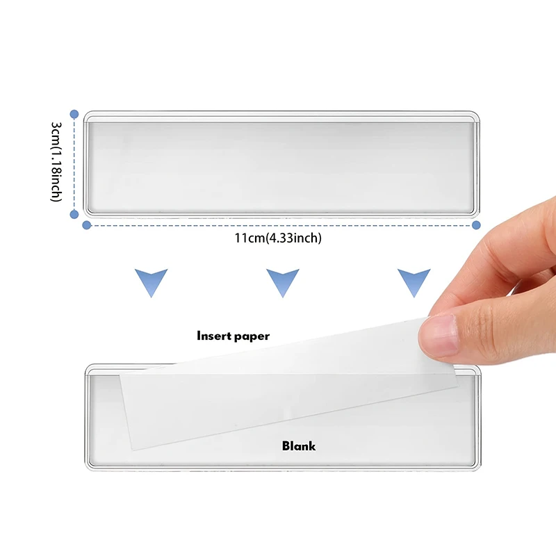 Adhesive shelf tag pockets clear adhesive shelf tag pockets label holders for organizing classify items stationery office supplies 60 Pcs MOHAMM