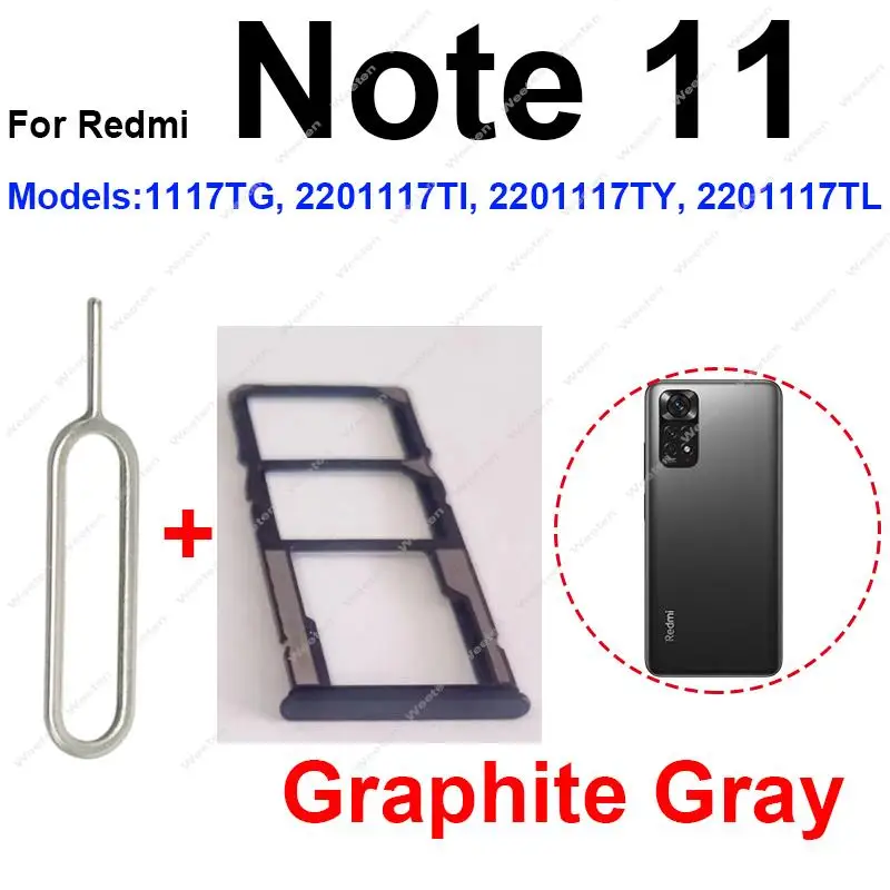 Sim kart tepsisi Xiaomi Redmi için not 11 11S 11 Pro 4G 5G SIM kart yuvası tutucu kart adaptörü okuyucu değiştirme