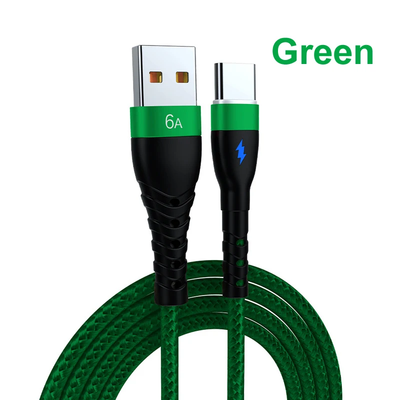 thumbnail image 1 of Vumpach-Cable USB tipo C 6A para Huawei P30, P40 Pro, Cable de carga superrápida, cargador de USB-C, Cable de datos, Samsung S21 ultra S20 Poco, 1 of 5