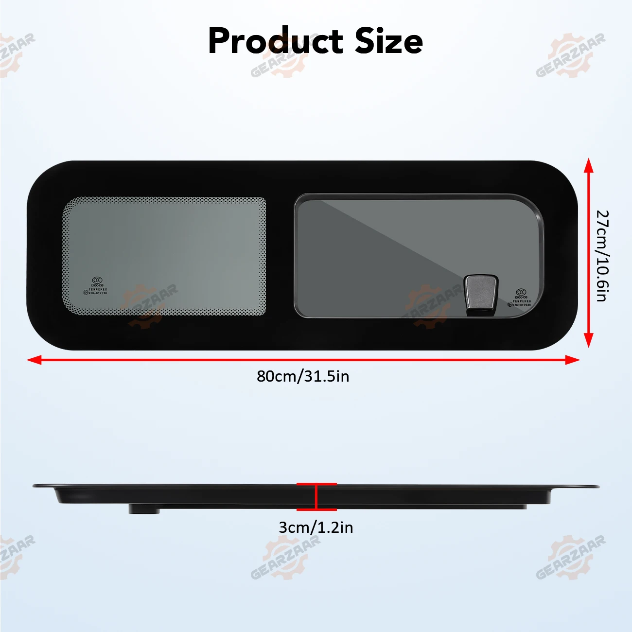 800x270mm Right side