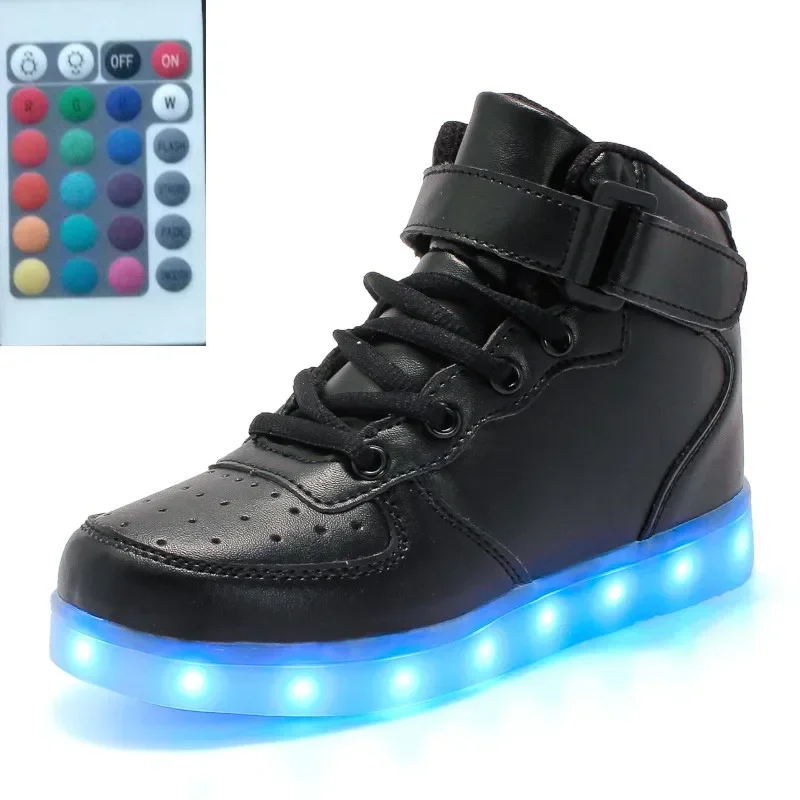 Size 25-42 Remote Control USB LED Shoes for Children Adult