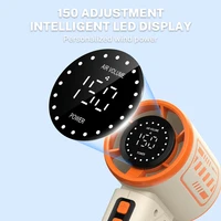 Ventilateur portable miniature BAOTAI - Ventilateur turbo portable avec 150 vitesses de vent, 3600 mAh et charge USB Type-C 4