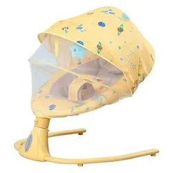 

Baby Swing for Infants - Motorized Portable Music Speaker Electric Cradle Crib Bed Chair