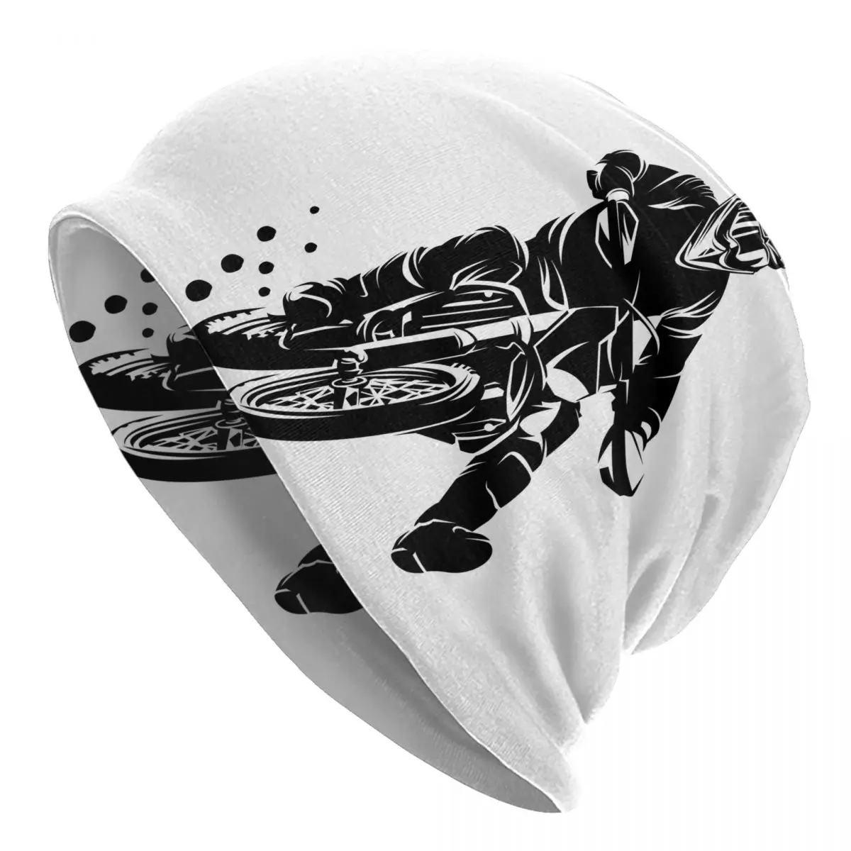 

Bonnet Hat for Men And Women Motocross Dirt Bike Print Knitted Beanies Soft Turban Hat Hip Hop Beanie