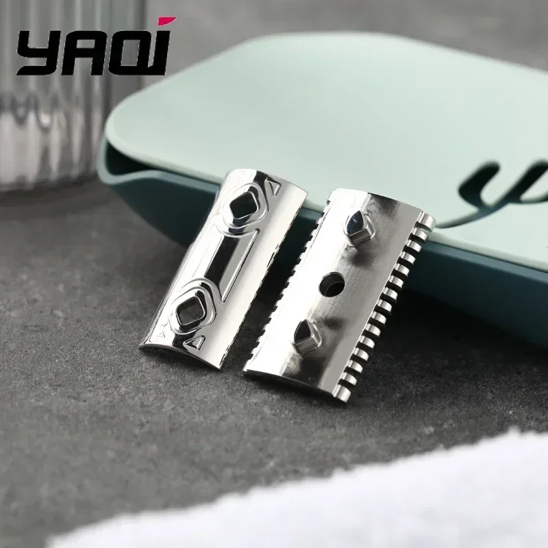 2026 스테인리스 스틸 면도기 YAQI Harlequin 316 스테인리스 스틸 광택 안전 면도기 헤드(0.90mm 블레이드 갭 포함)