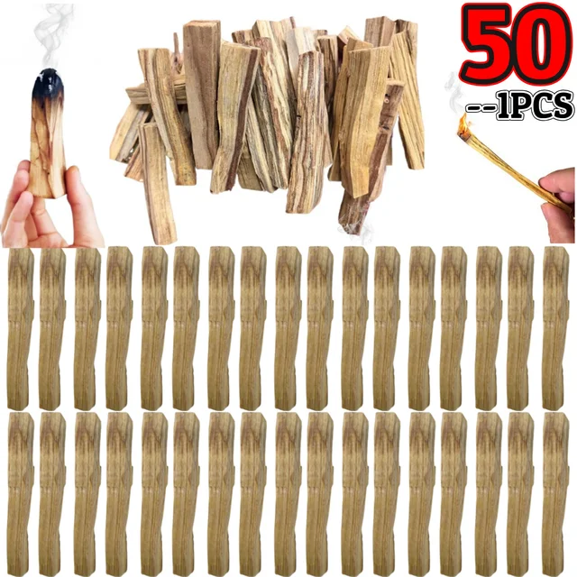 Palo Santo Sticks Natural Incense Sticks Wooden Aroma Diffuser Stick Natural Crude Wood Strips for Home Living Room Office