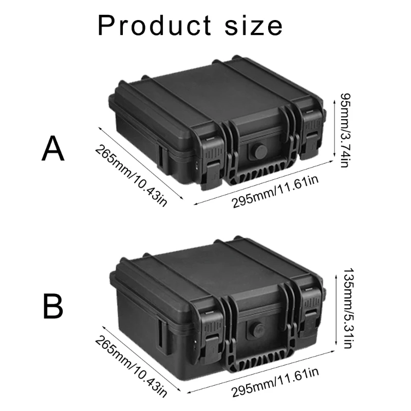 Waterproof Hard Case with Customizable Foam Portable for Camera Drones Equipment ToolsProtective Travel Case for Storage 6