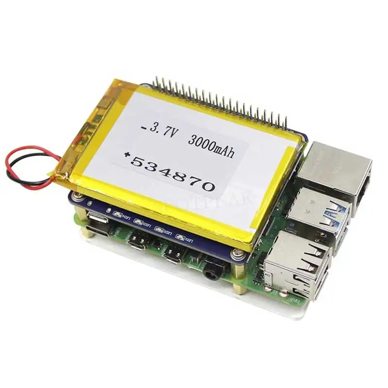 라즈베리 파이 4 / PI5 UPS 무정전 전원 공급 장치 HAT 리튬 배터리 모듈 RPi-UPS-H