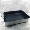 Rectangular Non-Stick Frying Pan, Rectangle Frying Pan Nonstick Aluminum Alloy Flat Single Bottom Fry Pan with Handles for Home 3