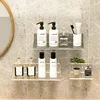 Bathroom Vanity table Organizer Wall Shelf Home Storage Rack Skin Care Cosmetic cotton Display Storage Holder Punch-Free 5