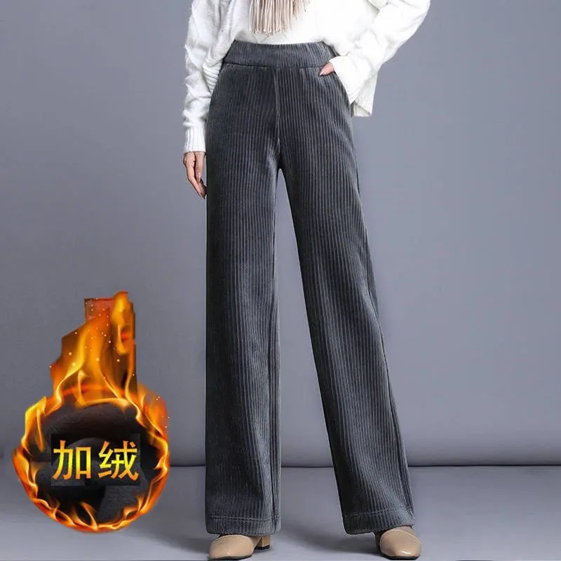 Natural waist gray [plus velvet]