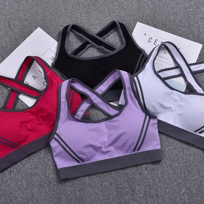 Sports Bra Women Gym Push Up Seamless Cross Running Bra Shockproof And Comfortable Breathable Yoga Sports Vest sports bra womens bras sports underwear gym top gym tank top crop tops womens lingerie womens camisole top women lingerie sports tank top