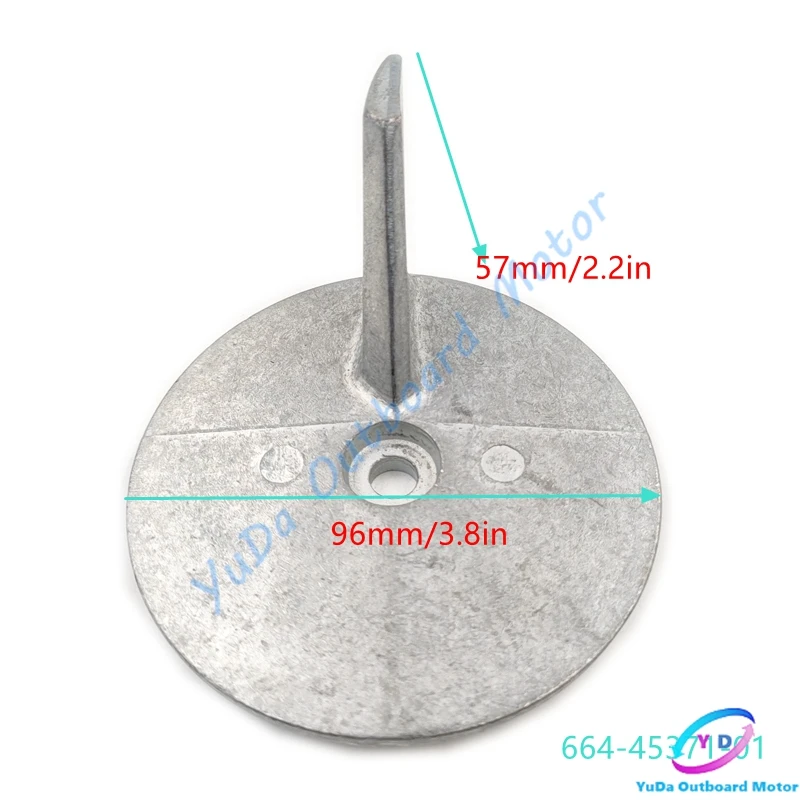 664-45371 Trim Tab Anodo Per Motore Fuoribordo Yamaha 25/30/40/50Hp 664-45371-01 18-6096 Muslimatexayb Honda 20-50Hp
