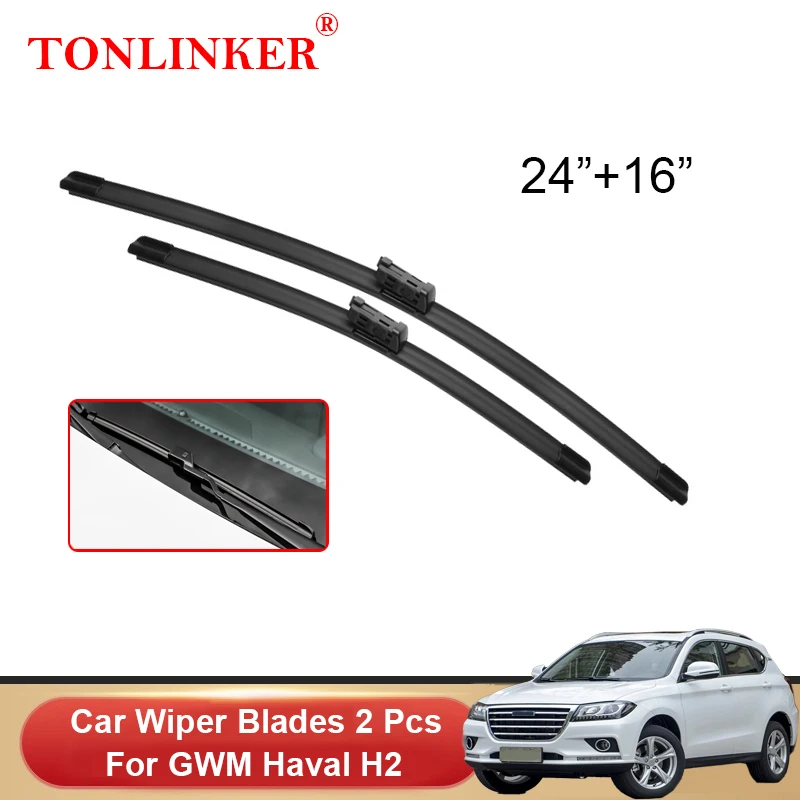 

TONLINKER Car Front Windscreen Wiper Blades For GWM Haval H2 2015-2017 2018 2019 2020 Accessories Wiper Blade Brushes Cutter