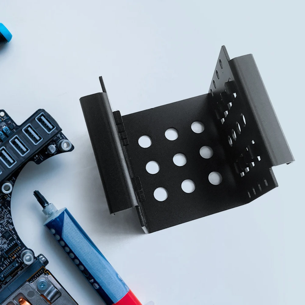 4 Bay 2.5 inch to 3.5 inch SSD Hard Drive Caddy Aluminum Alloy Computer Holder Bracket Dock Holder SSD Tray