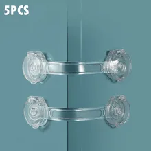 

5Pcs/Lot Child Safety Lock Home Baby Safety Door Lock Baby Furniture Transparent Drawer Lock Children Home Security Protection